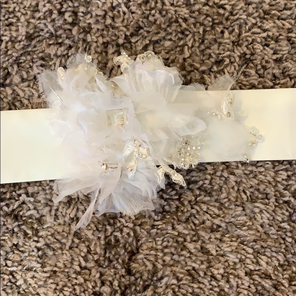 Bridal sash embellished